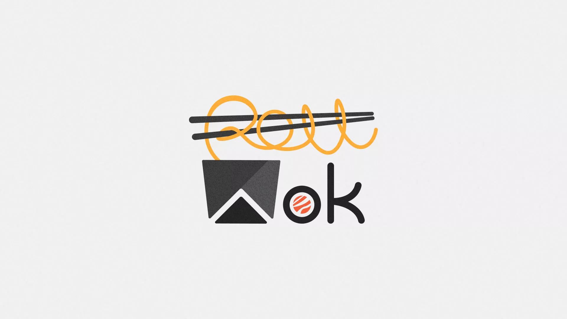 Разработка логотипа в Окуловке для суши-бара «Roll Wok Club»